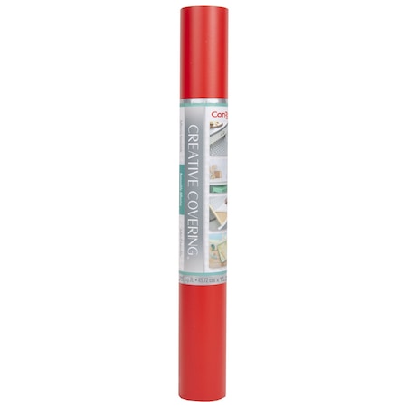 Con-Tact Brand Creative Covering Adhesive Covering, Red, 18'' x 50 ft. 50F-C9AH36-06